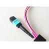 Buy cheap MTP / MPO Fiber Optic Patch Cord OM4 40G Twelve Cores 3MM LSZH Jacket from wholesalers