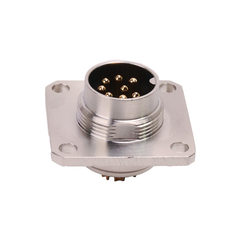 M16 Square Panel Mount 8pins Male Connector Waterproof IP67 Socket For Sensor Connector