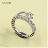 Buy cheap Radiant Cut Pear Shaped CZ Silver Rings Prong Set 925 Sterling Silver Fine Jewelry from wholesalers