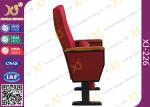 Wooden Back Cold Rolled Steel Feet Auditorium Theatre Seating Chair