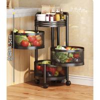 Buy cheap Rotating Round Kitchen Storage Rack Shelf Multifunction 3/4/5 Layers product