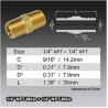 Buy cheap NPT Male Thread Brass Straight Hex Nipple Fitting Lead Free from wholesalers
