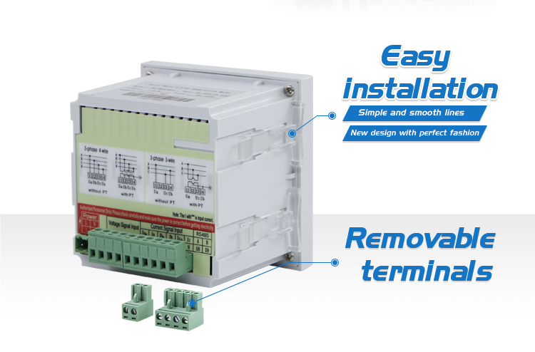 Three phase Economic A+V+Hz Combined Meter Nonsupport RS485,Alarm