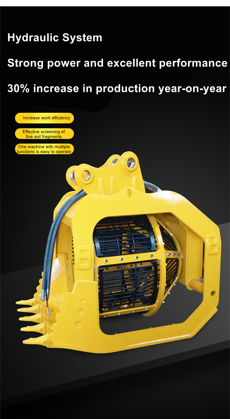Customizable Rotary Screen Bucket Construction Hydraulic Excavator Sieve Bucket