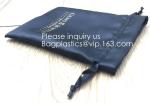 Large Black Satin Dust bag,Rose Gold Satin Drawstring Bag For Jewelry,Black