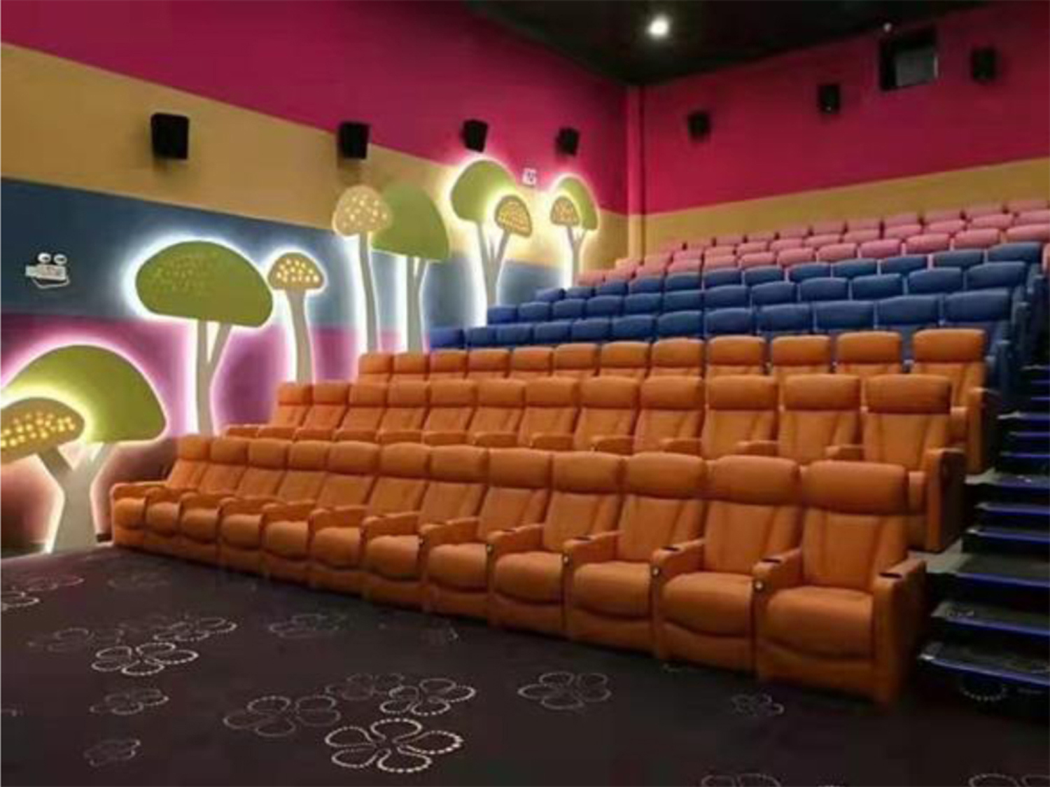 Home Theater Chair Changeable Genuine Leather Theater Chairs with Electric Recliner