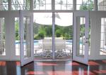 Tempered Insulated Powder Coated Aluminium Door Hinge Adjustment With Glass