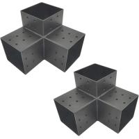 Buy cheap 2mm 3mm 4x4 Post 3 Way Bracket Metal Fabrication Products Outdoor Decorative product