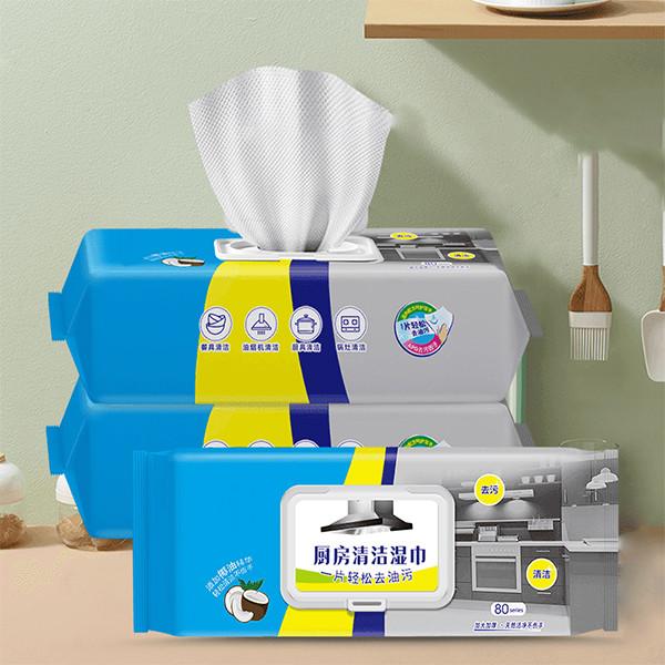 70 Count Lemon Zest Scent Kitchen Cleaning Wipes Household Disposable Kitchen