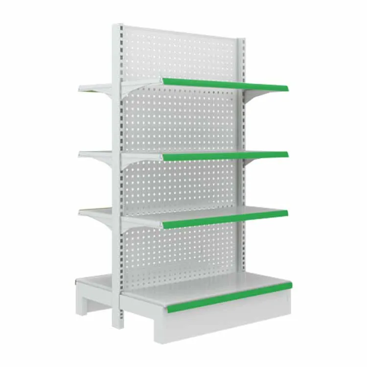 Factory custom color size double-sided department store shelves hypermarket shelves
