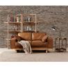 Buy cheap Light Brown Sectional 2 Seater Leather Sofa Hand Work Craft American Vintage Style from wholesalers