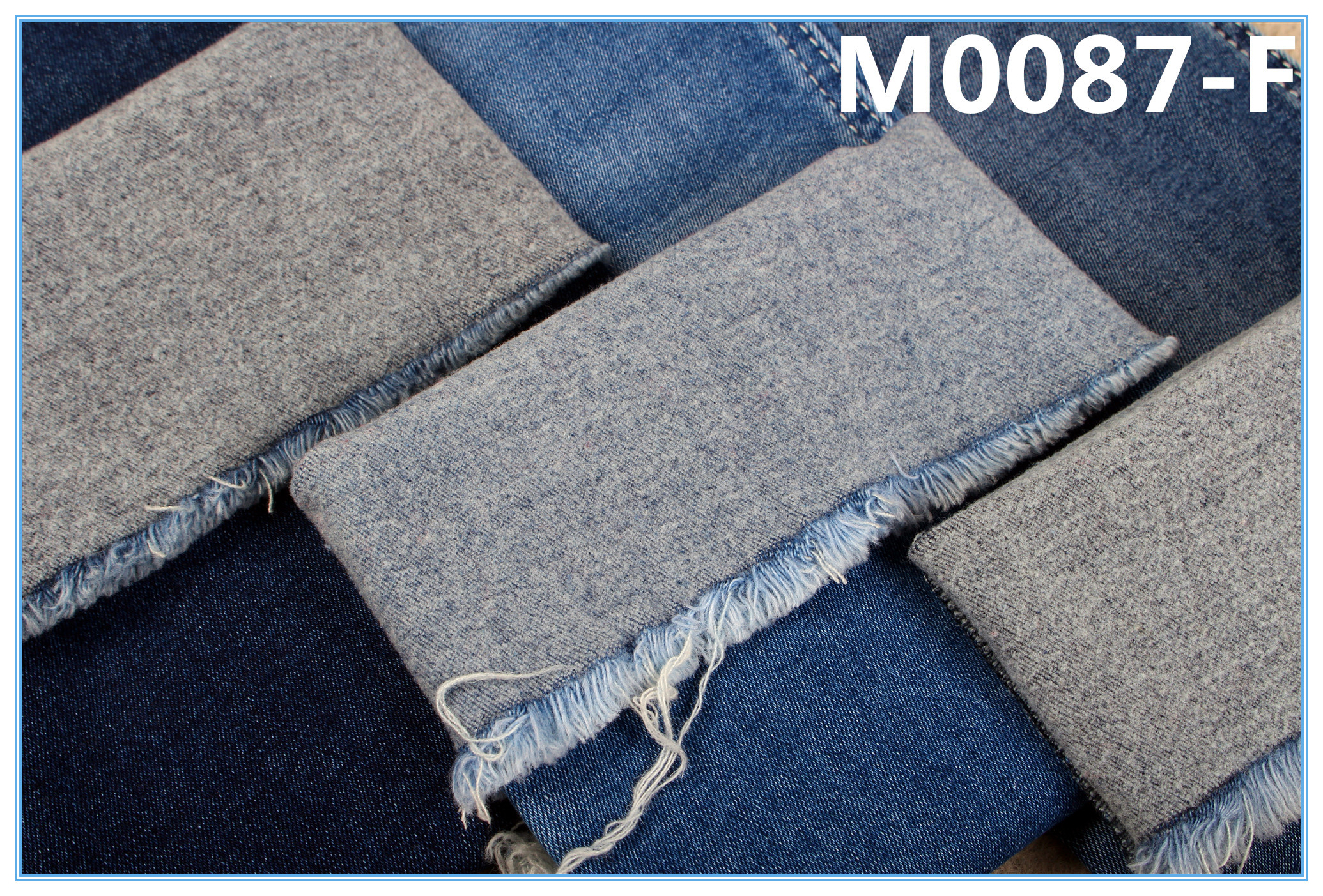 52 53" Width Fleeced Stretchy Jeans Material For Women Jeans Denim Textile