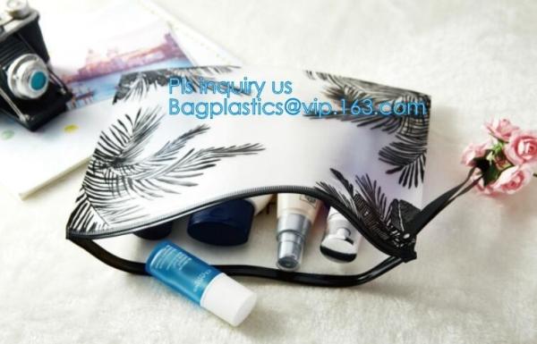 slider PVC zipper PE packing bag for underwear / clothing / cosmetic, foldable