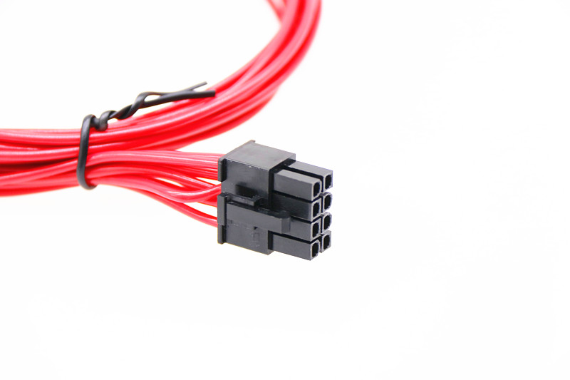 Mudular Cable for Power Supply with Extra-Sleeved 24 PIN 8PIN 6PIN 580mm Length Red