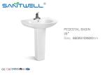 Professional Bathroom Pedestal Basins wash hand sink 650*510*820mm Size