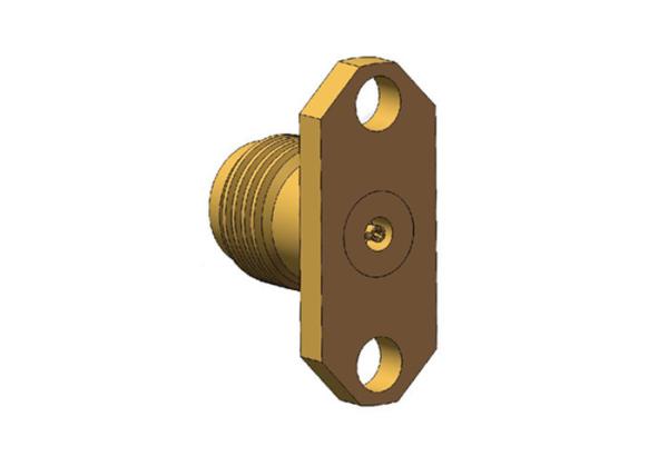 Buy cheap High Frequency 2-holes Flange Mount 2.4mm RF Connector from wholesalers