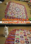 Handmade crochet rug, Acrylic blanket knit carpet, Hand knit blanket, rug,