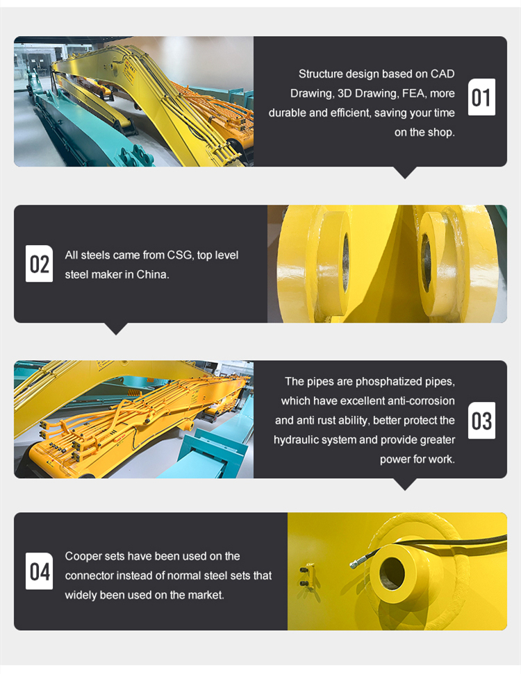 Factory cusomized Excavator standard Boom Q355B Digger Arm used for cat349 Excavator