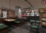 Fast Food Wood Restaurant Sofa Set , Custom Sofa Booth Upholstery Leather /