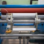 Semi Automatic 3KW 2 Shaft Heavy Duty Aluminium Foil Roll Silicone Paper