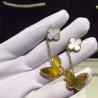 Buy cheap Van Cleef & Arpels 18K Yellow Gold Earring Clap Butterfly Drop Earrings Shenzhen Jewelry Market from wholesalers
