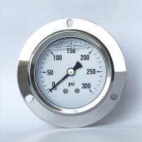 Buy cheap 2.5" 300 psi Panel Mount Manometer G 1/8" 1/4" Silicone Oil All Stainless Steel product