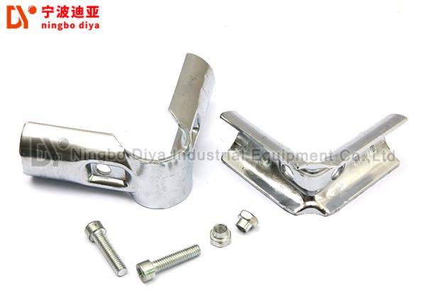 Buy cheap Modular Pipe Rack Aluminium Tube Connectors / Zinc Plated Round Tube Joiners from wholesalers