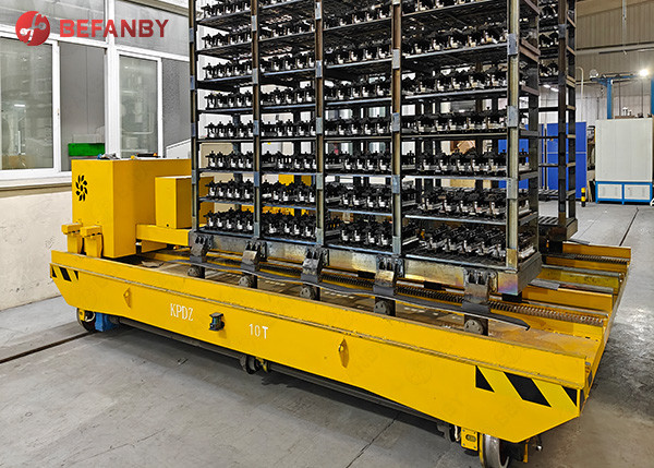 Emergency Stop Button Railway Material Handling Cart 1-15Kw Motor Power For Safe Handling