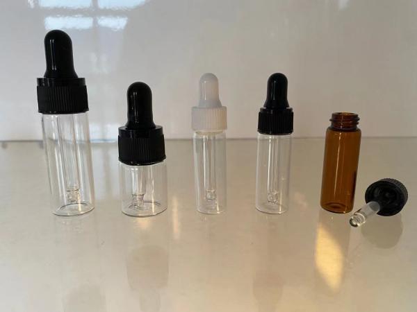 Buy cheap Custom Round Shoulder Essential Oil Dropper Bottles 4ml Screen Printing from wholesalers