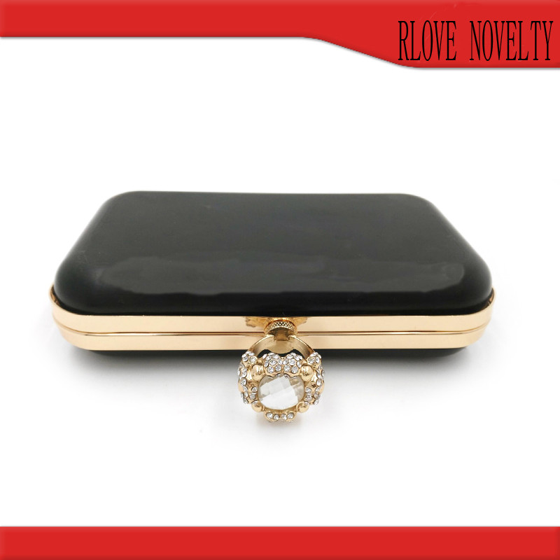 Bag accessory making iron metal part 16*10 cm gold rectangle shape clutch box metal frame