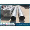 Buy cheap Black Tar Painted Anti - Corrosive Galvanised Metal Pole Polygonal Q345 220KV from wholesalers