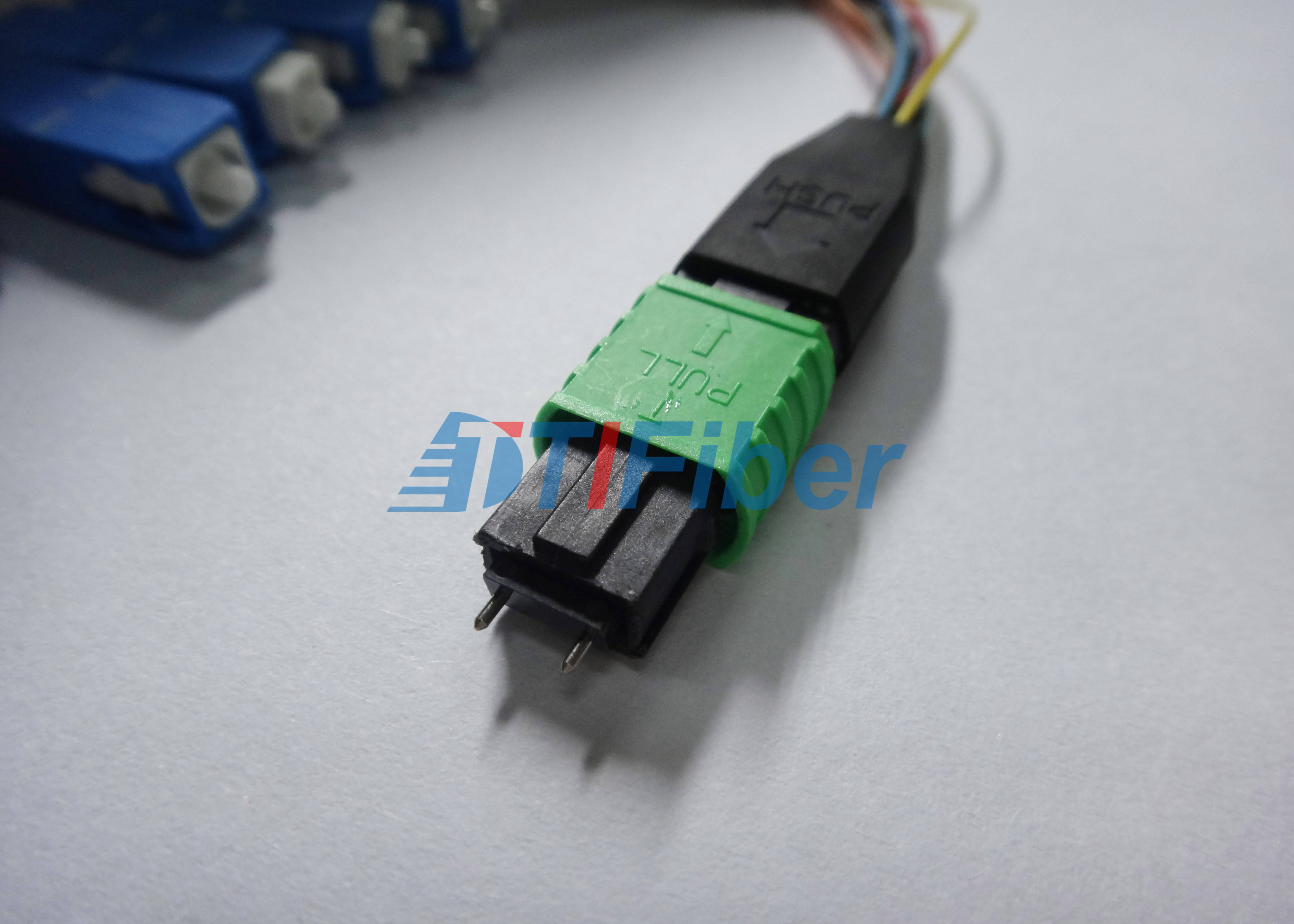 12 core MTP Fiber Optic Patch Cord with 3.0mm Round Fiber Cable