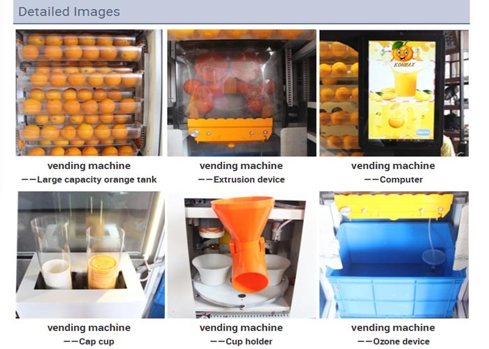 Coin And Note Payment Automatic Orange Juice Vending Machine With Cooling System