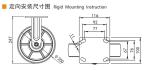 8 Inch Heavy Duty Casters 900kg Load 200mm Swivel Castors 788-26