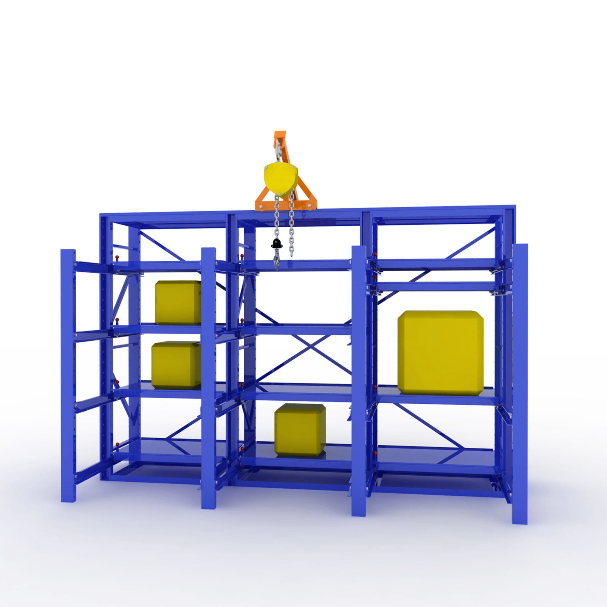 China Manufacturer Industrial Warehouse Steel Heavy duty Custom Sliding Drawer Mold mould storage rack