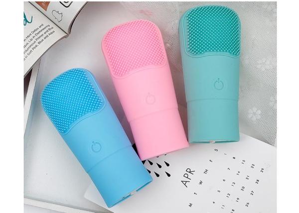 Buy cheap Home Use Facial Cleansing Brush Silicone Facial Cleanser Blue Pink Color from wholesalers