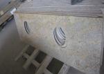 Modern Kashmir Gold Granite Countertop , Two Sinks Hotel Granite Bathroom