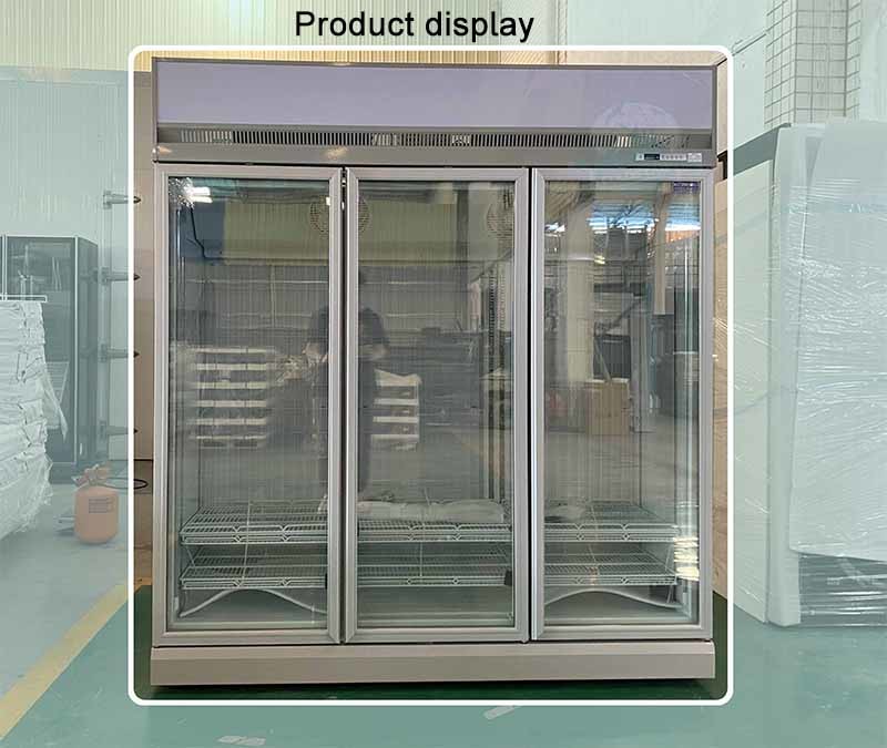 1000L Supermarket Upright Commercial Chiller For Cold Drink Display Refrigerator