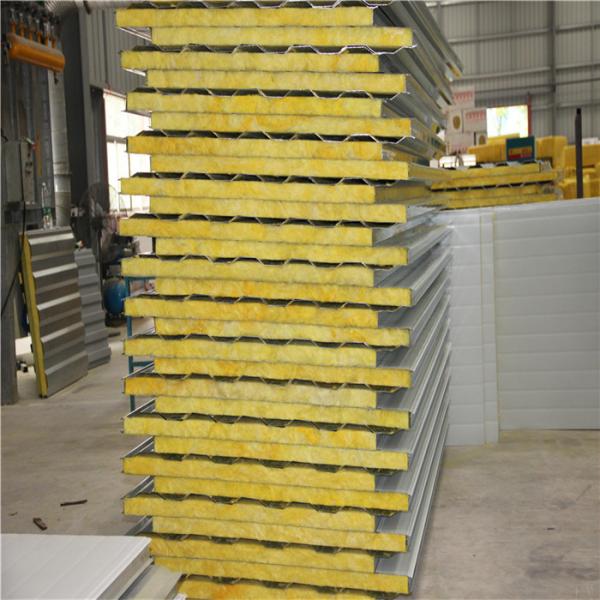 Buy cheap 20years 50mm insulated glass wool corrugated sandwich roof panel use warehouse from wholesalers