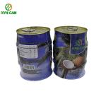 Drum Shape Coconut Coconut Oil Tin Can Recyclable Coffee Storage Tin