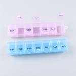 Blue Travel Portable Weekly Pill Box Organizer 11.2ML/Grid Travel Pill Box