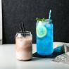 Buy cheap Reusable Borosilicate Glass Tumbler With Straws , Stain Free Glass Cappuccino Cups from wholesalers
