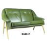 Buy cheap America style home upholstered wooden frame 2 seater arm leather sofa furniture from wholesalers