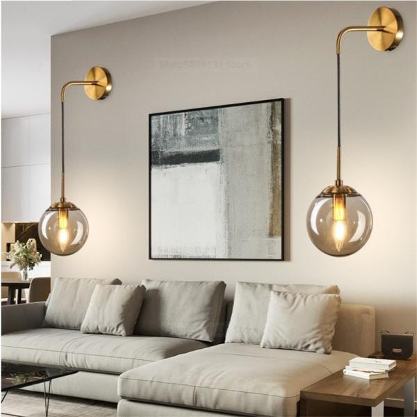 Buy cheap LED Glass Ball Mirror Living Room Decoration Wall lamps for bed room(WH-OR-34) from wholesalers
