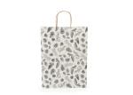 Luxury Die - Cut Silver Christmas Gift Bags With Twisted Handles OEM Service