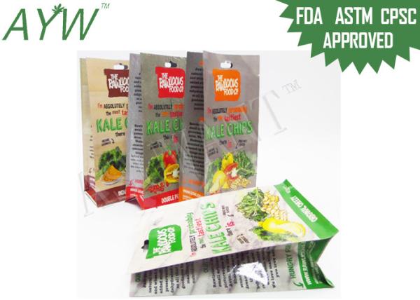 Buy cheap Stand Up Paper Flat Bottom Bags Moisture Proof For Dried Banana / Fruit from wholesalers