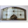 Buy cheap Arched Door Leaded Glass with brass zinc patina caming for front doors from wholesalers