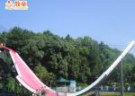 Customized Fiberglass Water Slide In Indoor Water Park , Maximum Angle 45°