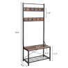 Buy cheap Hallway Coat Rack with Bench, Vintage Coat Stand with Shoe Bench for Sale, UHSR42BX from wholesalers