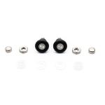 23 / 25 / 27mm Diameter Shower Door Parts Rollers , Shower Screen Rollers Black